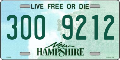 NH license plate 3009212