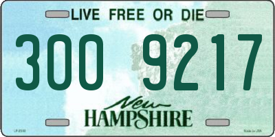 NH license plate 3009217