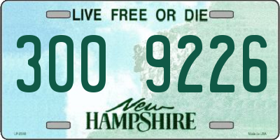 NH license plate 3009226