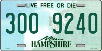 NH license plate 3009240