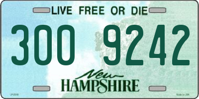 NH license plate 3009242