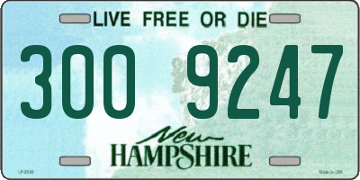NH license plate 3009247