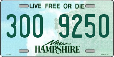 NH license plate 3009250