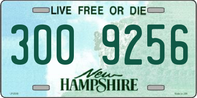 NH license plate 3009256