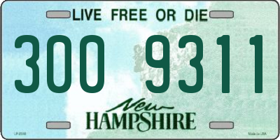 NH license plate 3009311