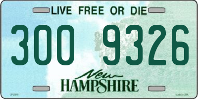 NH license plate 3009326