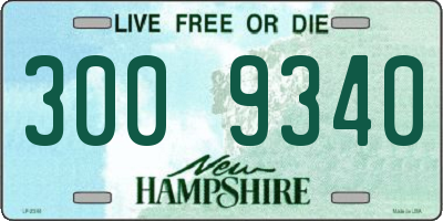 NH license plate 3009340