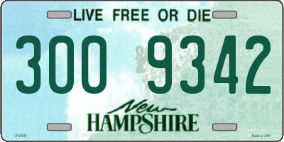 NH license plate 3009342