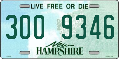 NH license plate 3009346
