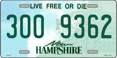 NH license plate 3009362
