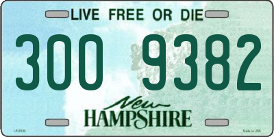 NH license plate 3009382