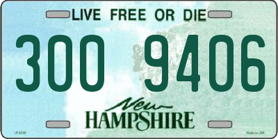 NH license plate 3009406