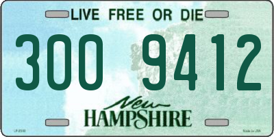 NH license plate 3009412