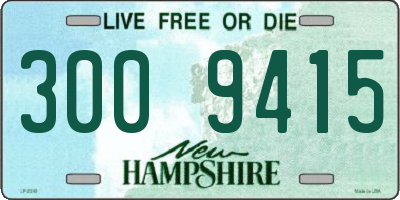 NH license plate 3009415