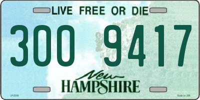 NH license plate 3009417