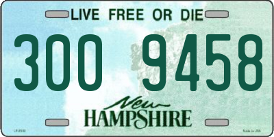 NH license plate 3009458