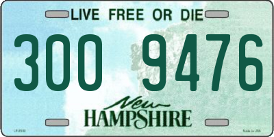 NH license plate 3009476