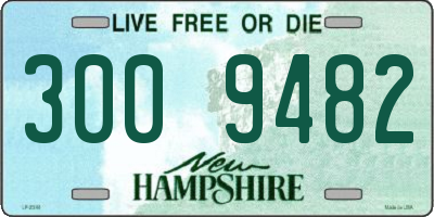 NH license plate 3009482