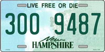 NH license plate 3009487
