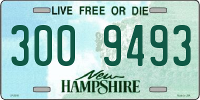 NH license plate 3009493
