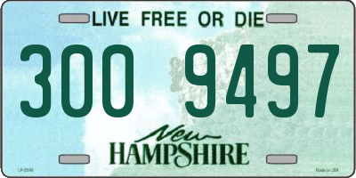NH license plate 3009497