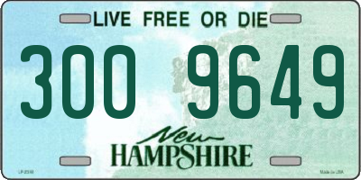 NH license plate 3009649