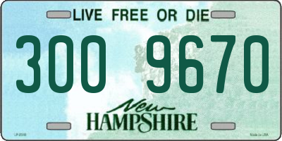 NH license plate 3009670