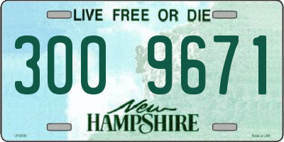 NH license plate 3009671