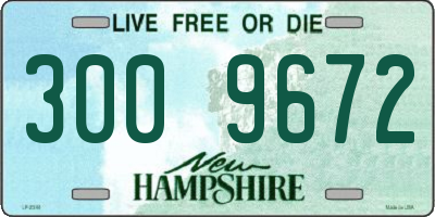 NH license plate 3009672
