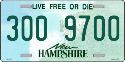 NH license plate 3009700