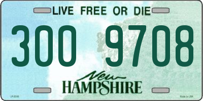 NH license plate 3009708