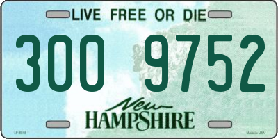 NH license plate 3009752
