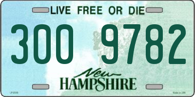 NH license plate 3009782