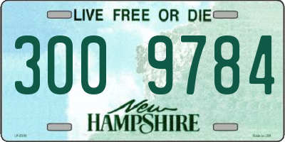 NH license plate 3009784