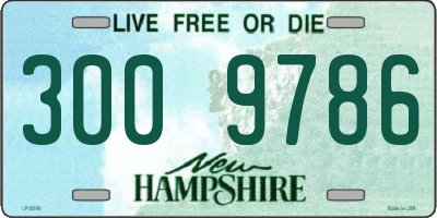 NH license plate 3009786