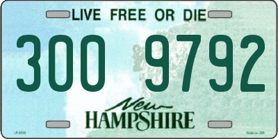 NH license plate 3009792