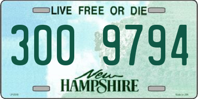 NH license plate 3009794