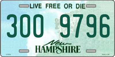 NH license plate 3009796