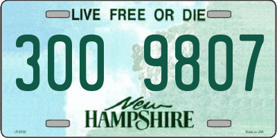NH license plate 3009807