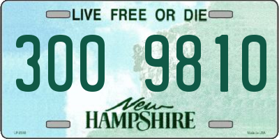 NH license plate 3009810