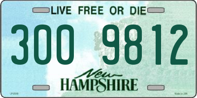 NH license plate 3009812