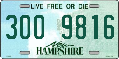 NH license plate 3009816