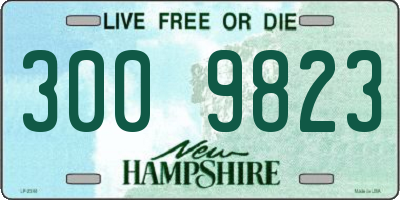 NH license plate 3009823