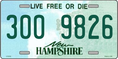 NH license plate 3009826