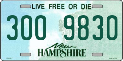 NH license plate 3009830