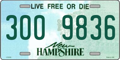 NH license plate 3009836