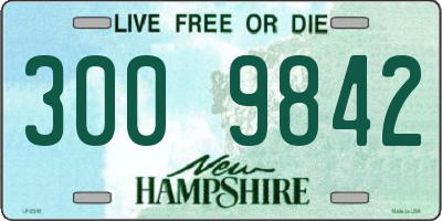 NH license plate 3009842