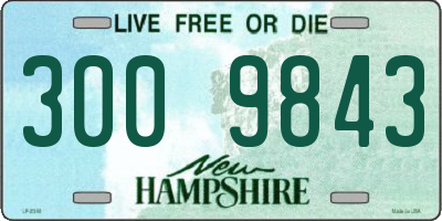 NH license plate 3009843