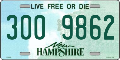 NH license plate 3009862