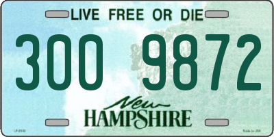 NH license plate 3009872